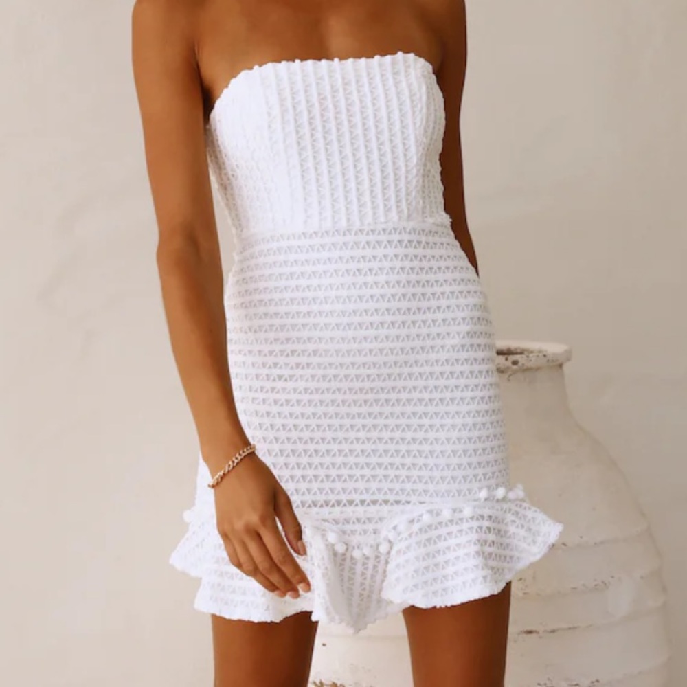 Hello Molly CHASE THAT FEELING WHITE Mini Dress